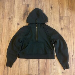 NWT Lululemon Scuba Oversized Half Zip Hoodie In Rainforest Green/Gold Size XS/S